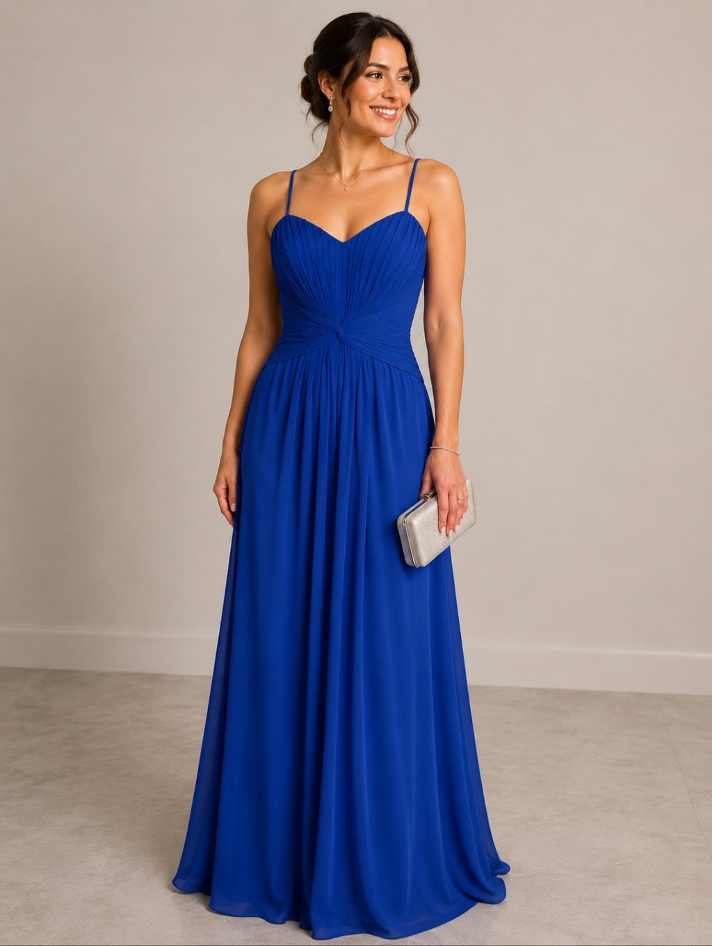 Bari Jay Spaghetti Strap Pleated Dress Size 10
